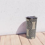 Mud Cloth Concentric Pattern 771 Black and Beige Travel Mug Gallery Image 4