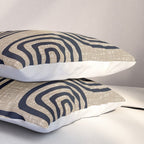 Mud Cloth Concentric Pattern 771 Black and Beige Pillow Sham Gallery Image 3