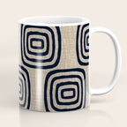 Mud Cloth Concentric Pattern 771 Black and Beige Coffee Mug Gallery Image 1