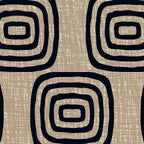 Mud Cloth Concentric Pattern 771 Black and Beige Coffee Mug Gallery Image 2