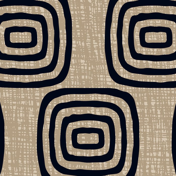 Mud Cloth Concentric Pattern 771 Black and Beige Coffee Mug Gallery Image 2