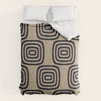 Mud Cloth Concentric Pattern 771 Black and Beige Comforter Gallery Image 6