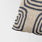 Mud Cloth Concentric Pattern 771 Black and Beige Pillow Sham Gallery Image 4