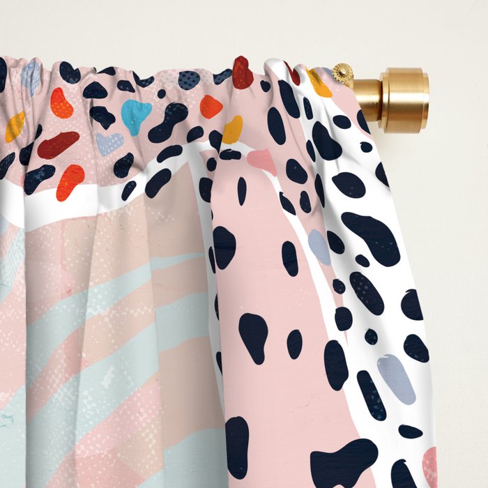 Colorful Wild Cats Window Curtain Gallery Image 2