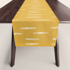 Raindrop Abstract Boho Pattern, Yellow Table Runner Gallery Image 1