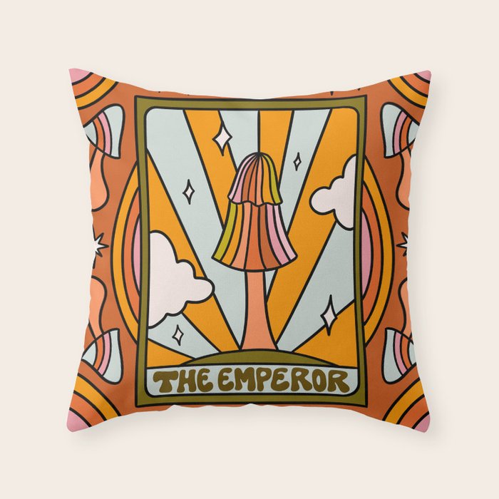 3. The Emperor Mushroom Throw Pillow Gallery Image 1