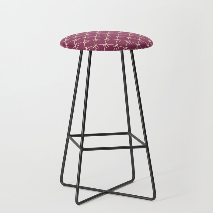 Bows & Ribbons Pattern XXXIII Plum Purple Stool Gallery Image 1