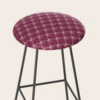 Bows & Ribbons Pattern XXXIII Plum Purple Stool Gallery Image 2
