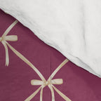 Bows & Ribbons Pattern XXXIII Plum Purple Comforter Gallery Image 4