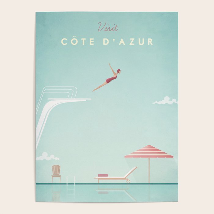 Vintage Côte d'Azur Travel Poster Poster Gallery Image 4