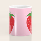 Fruit Market Print Pink Strawberry Print Fruit Art Modern Decor Food Art Abstract Coffee Mug Gallery Image 4