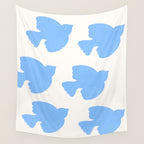 Blue Birds Flying - Painting Wall Tapestry Gallery Image 4