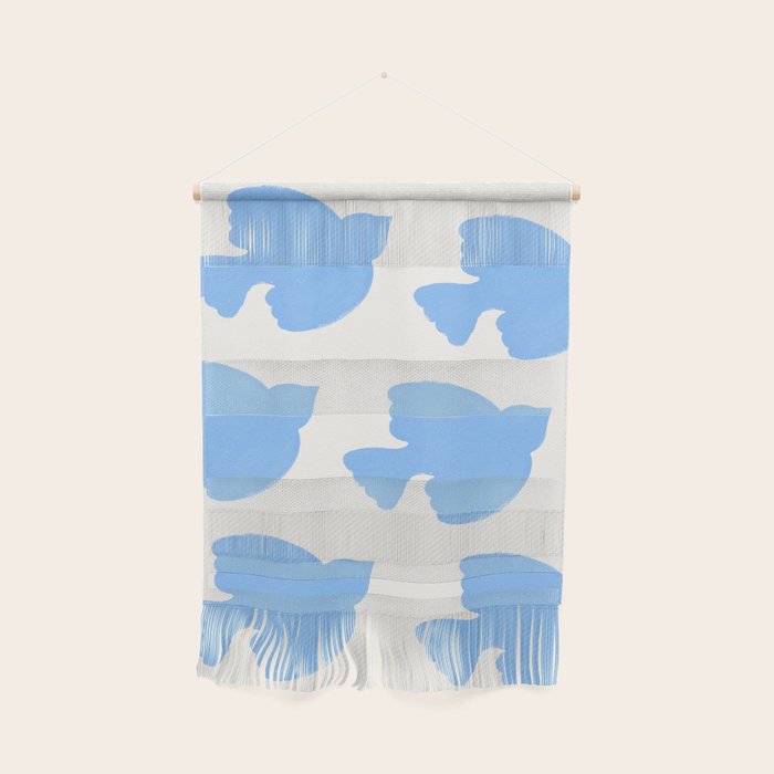 Blue Birds Flying - Painting Wall Hanging Gallery Image 1