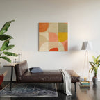 Shapes abstract pastel II Wood Wall Art Gallery Image 2