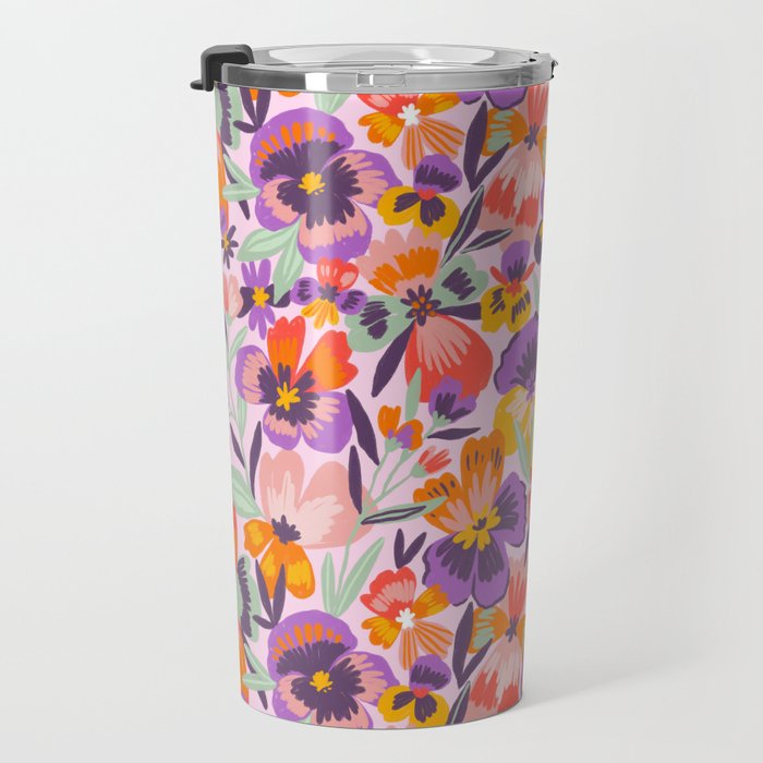 Pansies Travel Mug Gallery Image 3