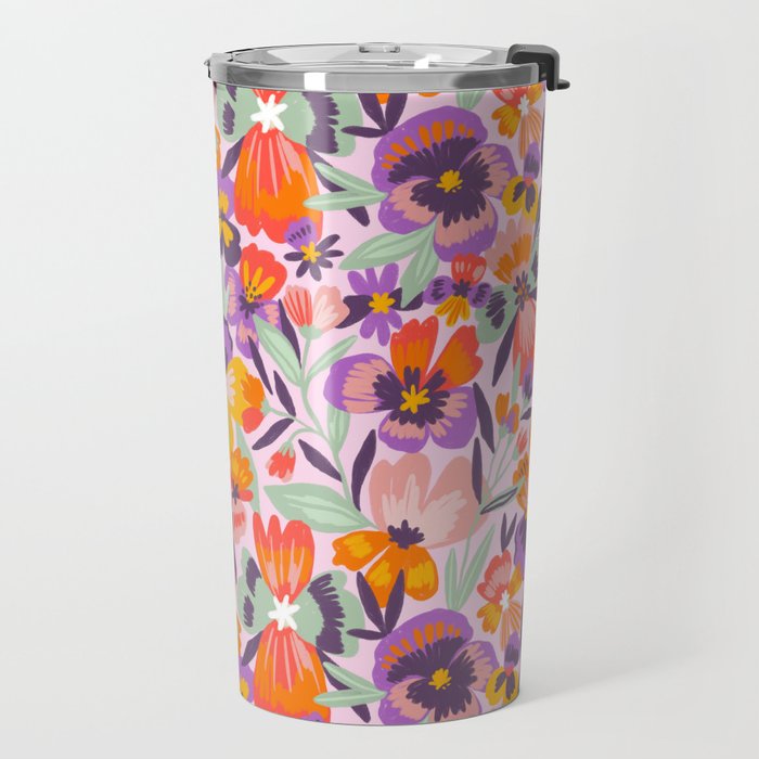 Pansies Travel Mug Gallery Image 2