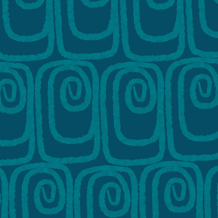 Mid Century Modern Twist 50s 60s Pattern in Moroccan Blue Tone Coffee Mug Gallery Image 2