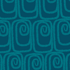Mid Century Modern Twist 50s 60s Pattern in Moroccan Blue Tone Coffee Mug Gallery Image 2