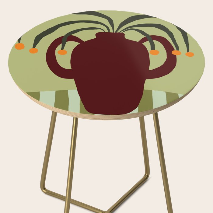 Summer Flower pottery with stripe Side Table Gallery Image 2