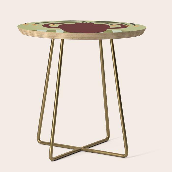 Summer Flower pottery with stripe Side Table Gallery Image 1