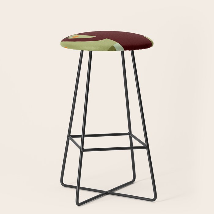 Summer Flower pottery with stripe Stool Gallery Image 1