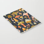 Mystic Mushrooms - Khaki & Green on Navy Notebook Gallery Image 3