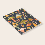 Mystic Mushrooms - Khaki & Green on Navy Notebook Gallery Image 2