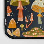 Mystic Mushrooms - Khaki & Green on Navy Laptop Sleeve Gallery Image 3