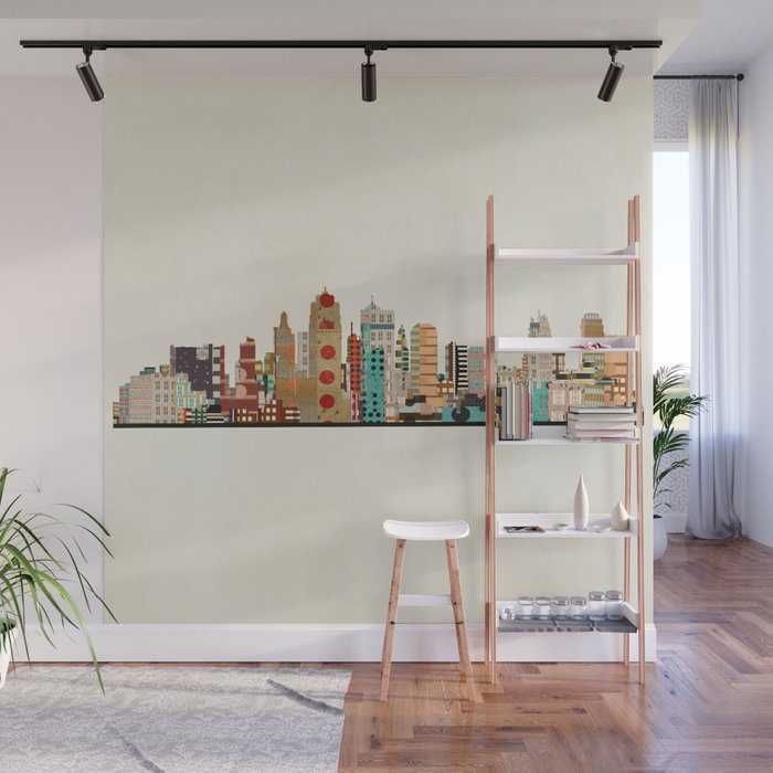kansas city skyline Wall Mural Gallery Image 1