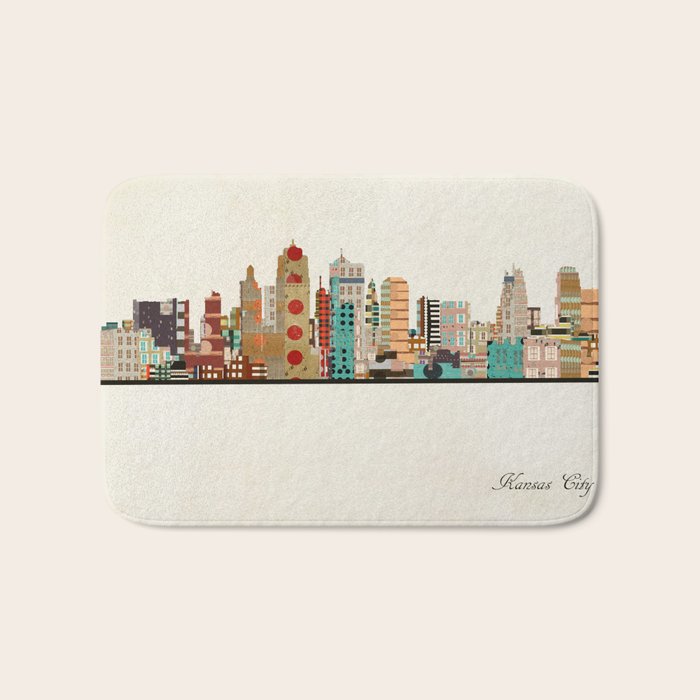 kansas city skyline Bath Mat Gallery Image 1