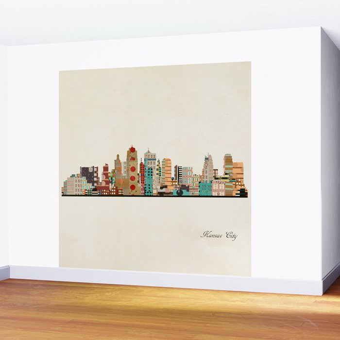 kansas city skyline Wall Mural Gallery Image 2