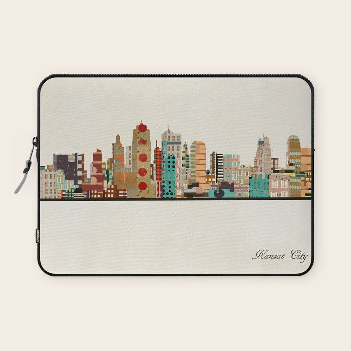 kansas city skyline Laptop Sleeve Gallery Image 1