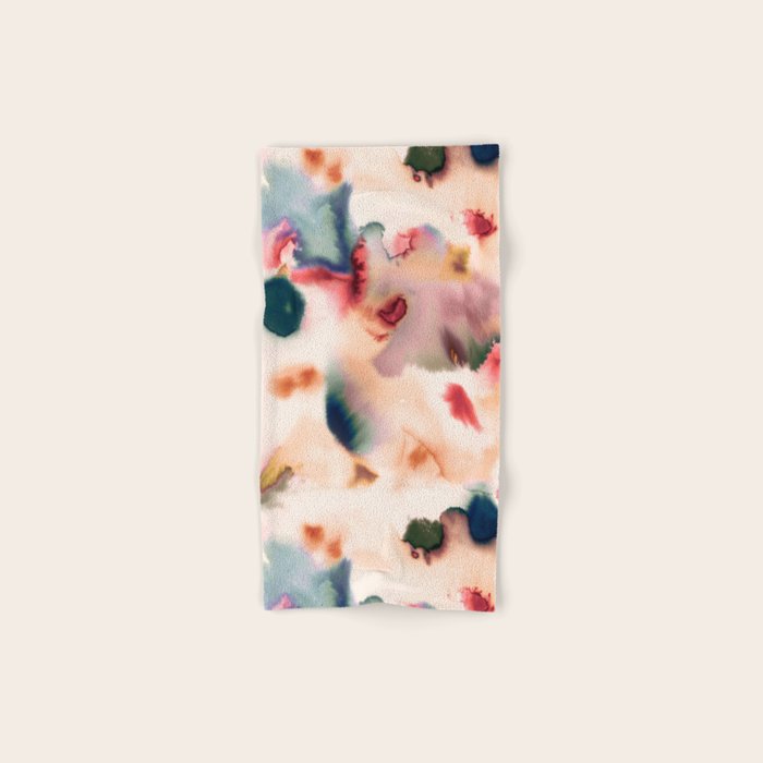 Abstract Watercolor Dreamy Autumn Painting Romantic Botanica Bath Towel Gallery Image 1