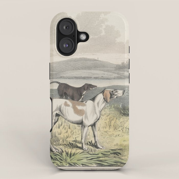 Vintage Illustration of Pointer Dogs (1846) iPhone Case Gallery Image 1