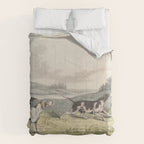 Vintage Illustration of Pointer Dogs (1846) Comforter Gallery Image 6