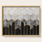 Charcoal Hexagons Serving Tray Gallery Image 1