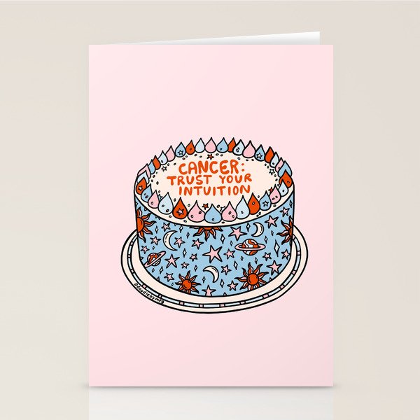 Cancer Cake Stationery Card Gallery Image 1