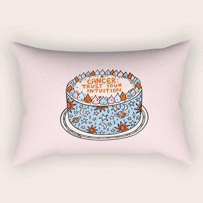 Cancer Cake Rectangular Pillow Gallery Image 1