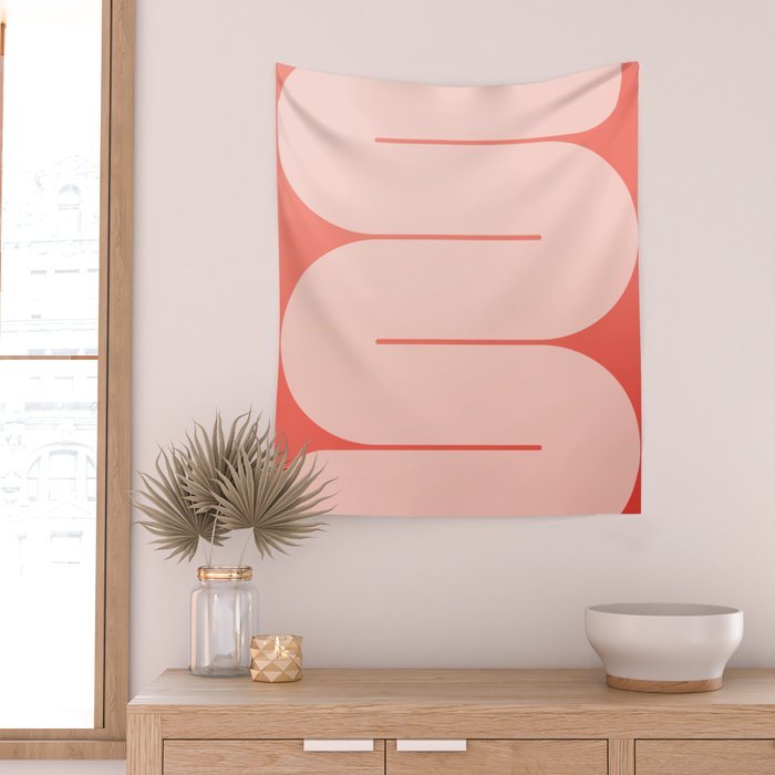 Modern geometric shapes 27 Wall Tapestry Gallery Image 2