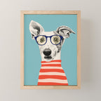 Portrait of a greyhound dog II Mini Art Print Gallery Image 1