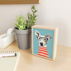 Portrait of a greyhound dog II Mini Art Print Gallery Image 2