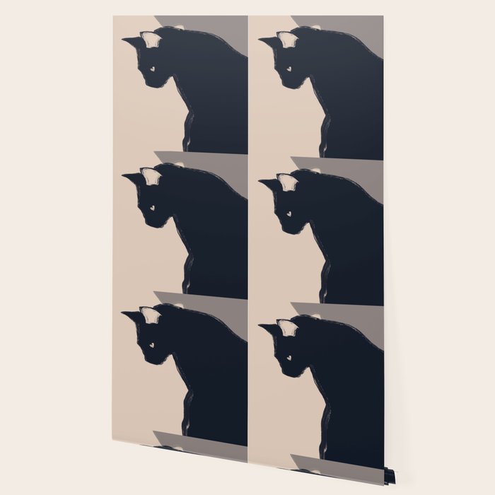 Minimal Abstract Art Black Cat Wallpaper Gallery Image 2