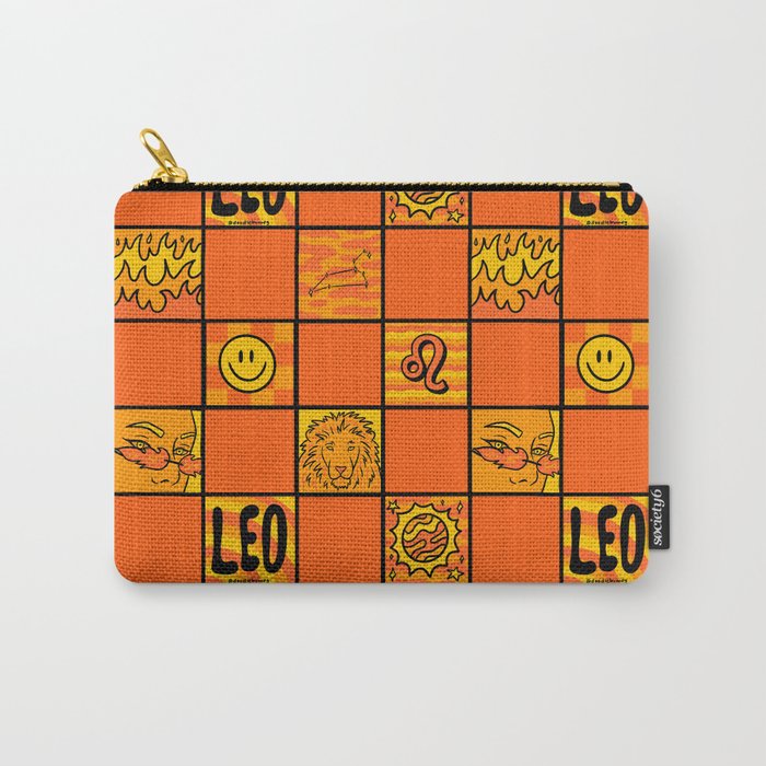 Leo Checkered Print Carry All Pouch Gallery Image 1