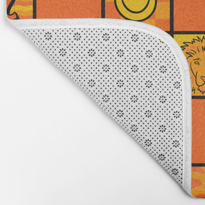 Leo Checkered Print Bath Mat Gallery Image 2