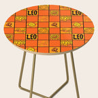 Leo Checkered Print Side Table Gallery Image 2