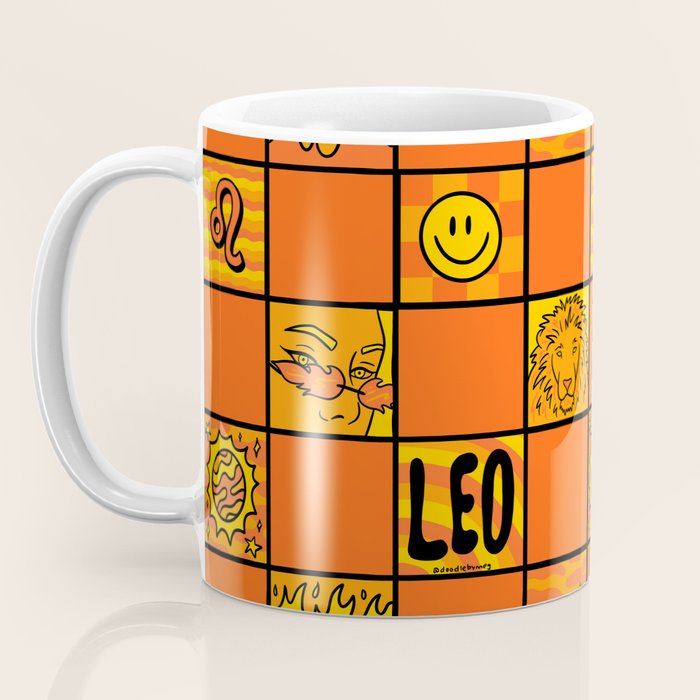 Leo Checkered Print Coffee Mug Gallery Image 3