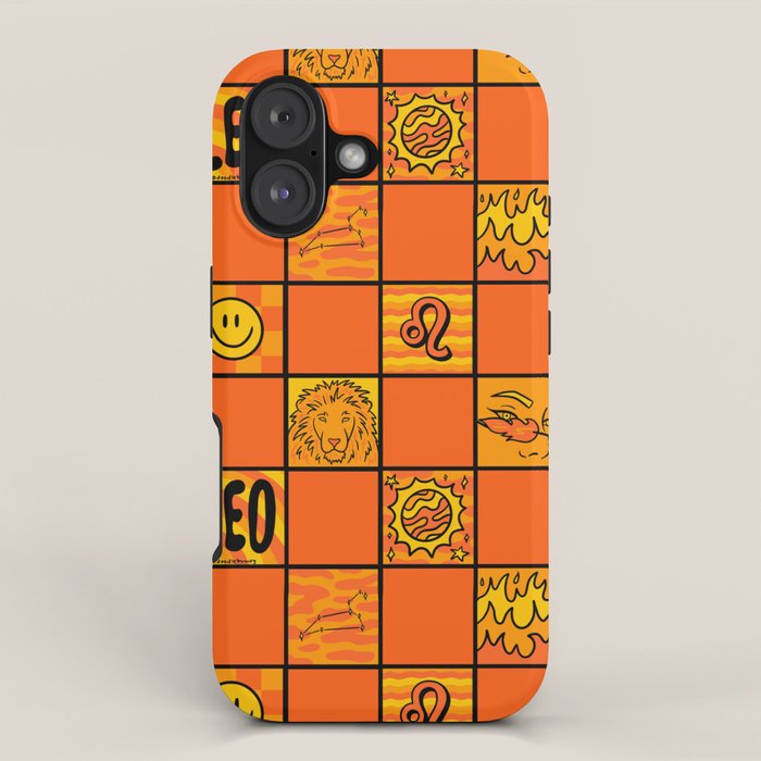 Leo Checkered Print iPhone Case Gallery Image 1