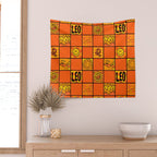 Leo Checkered Print Wall Tapestry Gallery Image 2