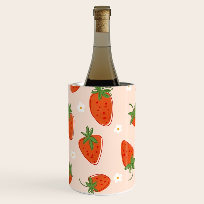 Red Strawberries Pattern Wine Chiller Gallery Image 3
