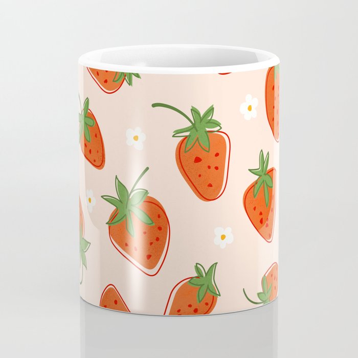Red Strawberries Pattern Coffee Mug Gallery Image 4